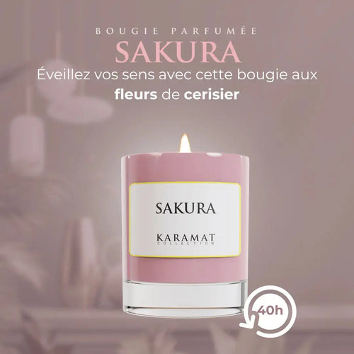 Bougie parfumé Sakura – Floraison Printanière Karamats.fr