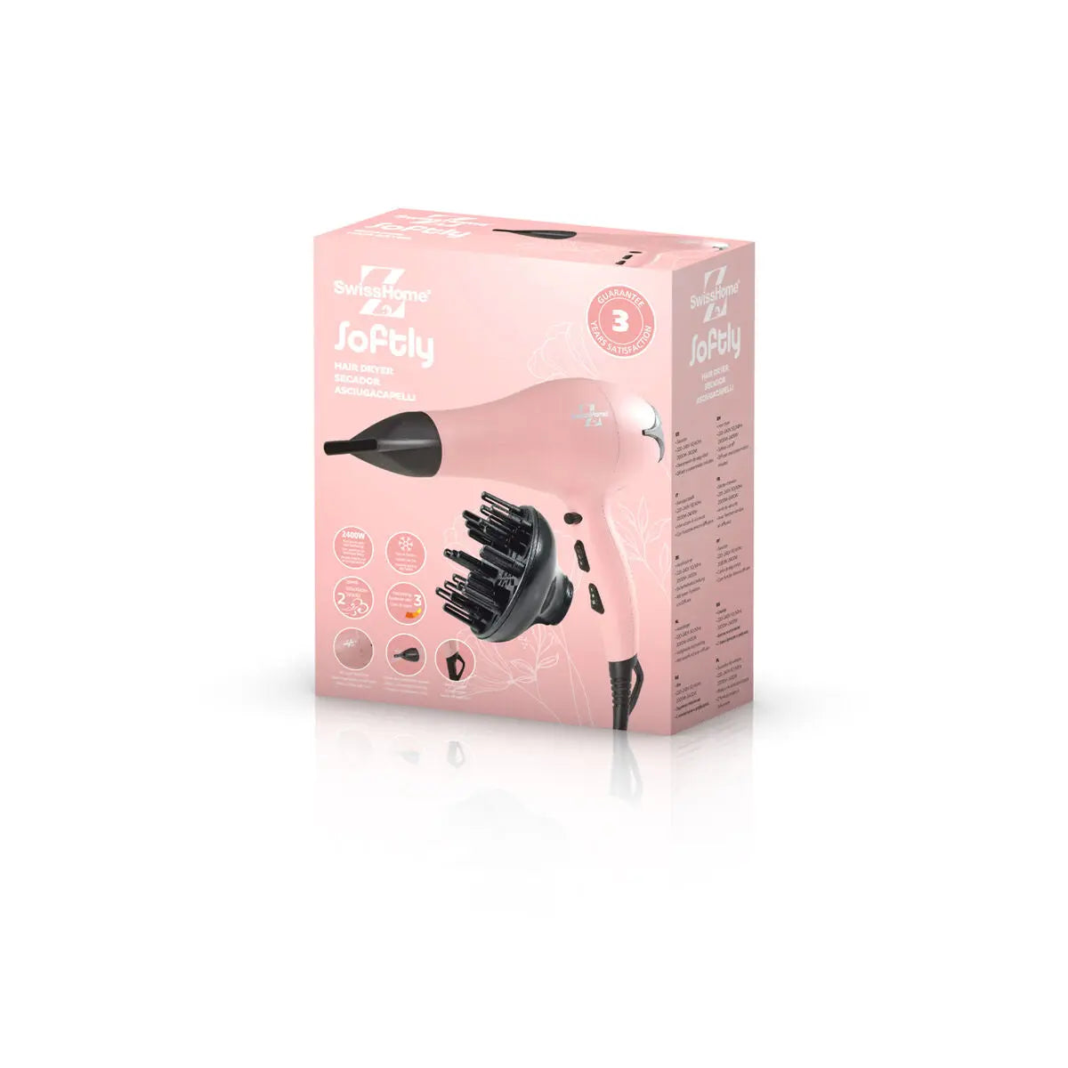 Hairdryer SwissHome Softly Pink 2400 W SwissHome