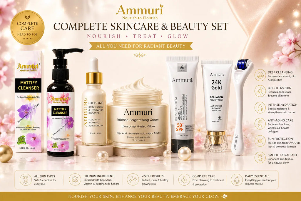 Complete Brightening Skincare & Beauty Set | Nourish, Treat & Glow | Ammuri Ammuri Skincare