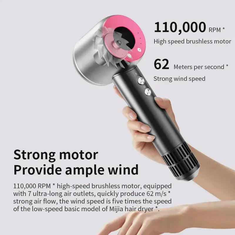 Professional Hair Dryer with Negative Ionic Technology and Nozzle CAN