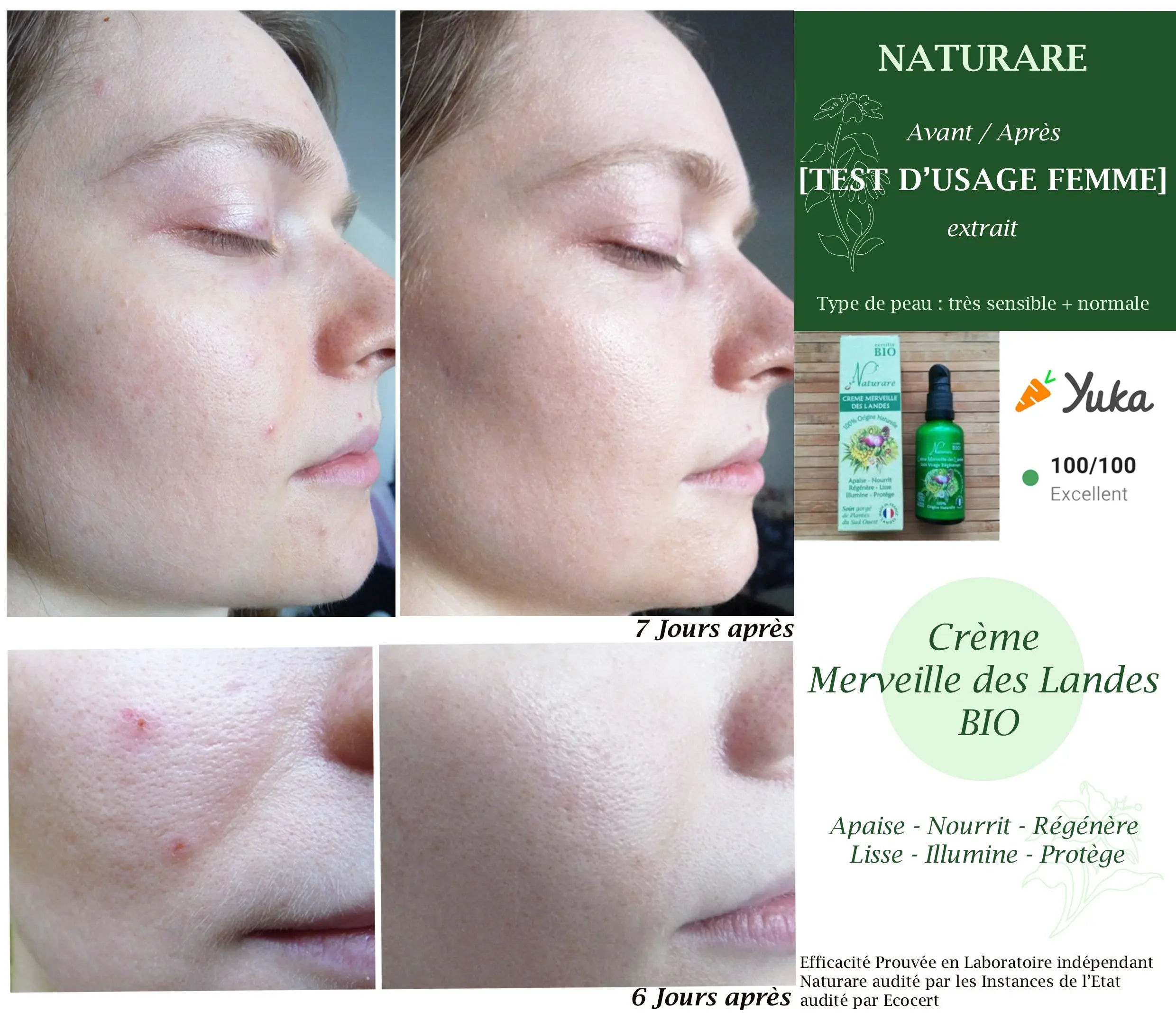 MERVEILLE DES LANDES ORGANIC - Sensitive Skin Care Complete Regeneration Face Naturare.fr