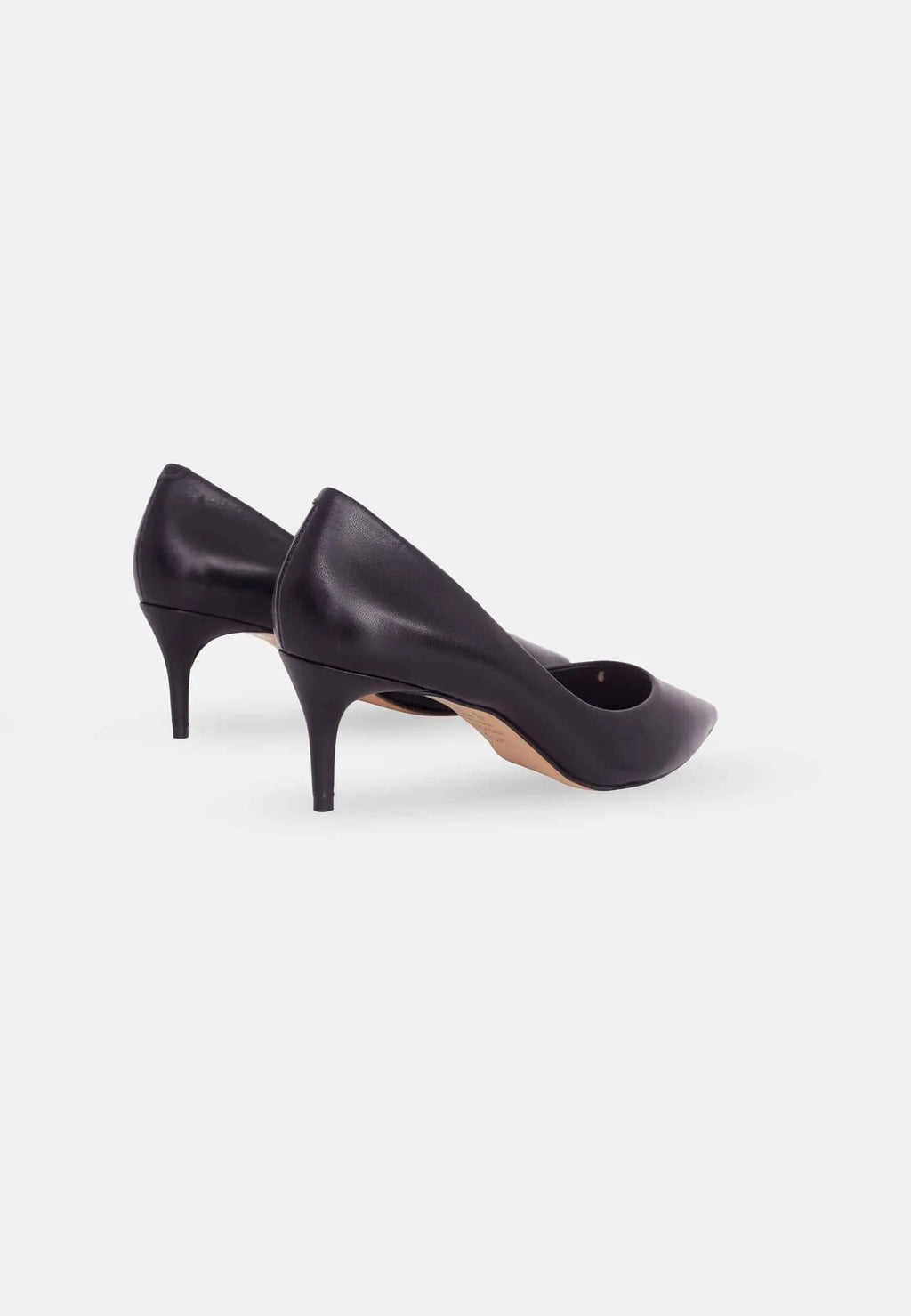 Tenate Black Leather Pumps – 6cm Medium Block Heel Mangará Atelier